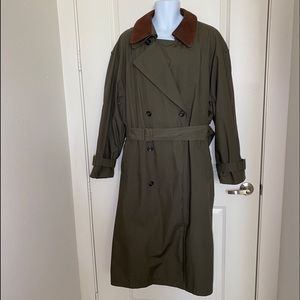 Breakfast Club Costume London Fog Vintage Trenchcoat Leather Collar Sz 42